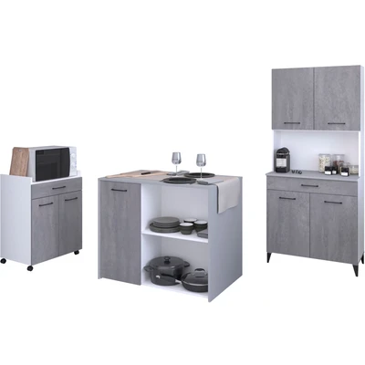 Abbildung von Pariot, Buffet Set, Malice 5 Buffet, Beistellschrank auf Rollen und Insel/Theke