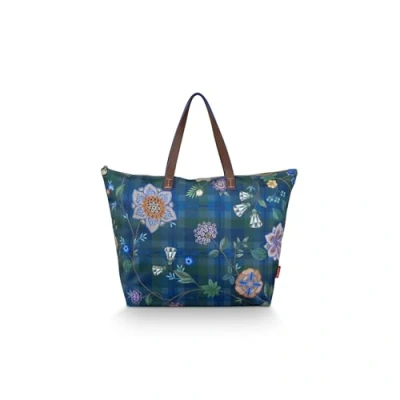 Abbildung von Pip Studio Tilda Flores Felices Shopping Bag, Damen, Größe: One Size, Donkerblauw