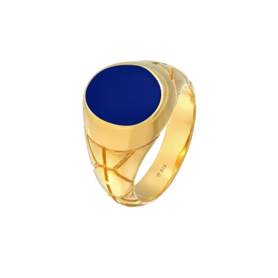Abbildung von Kuzzoi Modern OVAL Design Ring goldcoloured, Herren, Größe: 62, Gold coloured
