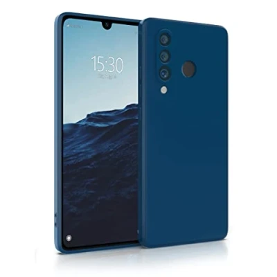 Abbildung von MyGadget Hülle für Huawei P30 Lite robuste Silikon Schutzhülle TPU Case Slim Silikonhülle Back Cover Kratzfest Handyhülle Matt Dunkelblau