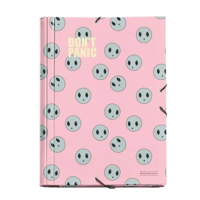 Abbildung von Miquelrius Ordner mit Klappen A4, 250 x 340 20 mm, fester Karton, Gummizugverschluss, Kollektion Don&#039;t Panic