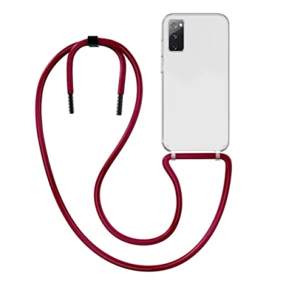 Abbildung von MyGadget Handykette für Samsung Galaxy S20 FE [ Hülle mit Band abnehmbar &amp; verstellbar ] Handyhülle Handyband zum Umhängen Schnur Case Schutzhülle Wein Rot
