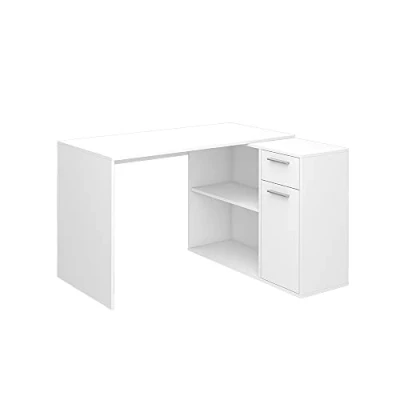 Abbildung von Vicco Eckschreibtisch Robin, Weiß, 120 x 60 cm
