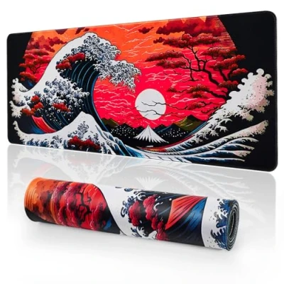 Abbildung von YUWLDD Mauspad XL Mousepad 800 x 300 mm Gaming Mouse Pad Tischunterlage Large Size verbessert Präzision und Geschwindigkeit