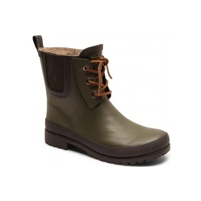 Abbildung von Dunkelgrüne gefütterte Damenregenstiefel &quot;Rain Wool&quot; von Bisgaard