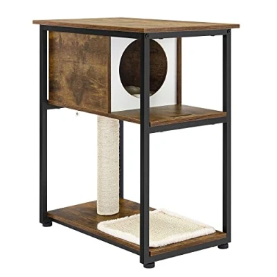 Abbildung von FEANDREA Kratzbaum, Sisalstämme, 2 in 1 Möbel, vintagebraun