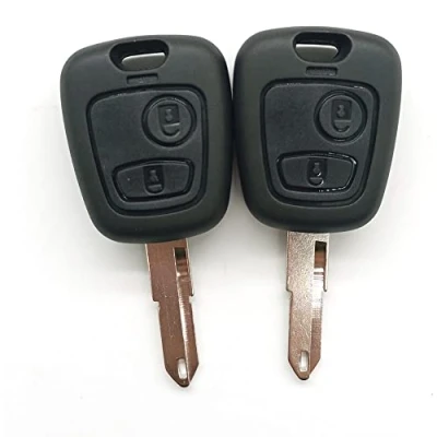 Abbildung von 2 Sätze Tasten Autoschlüssel Gehäuse Schlüsselgehäuse Neu passend für Peugeot 206 207 306 307 406 407 Auto Pilot