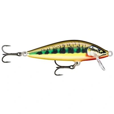 Abbildung von Rapala Angelköder Countdown Elite Angelzubehör aus Balsaholz Süßwasser Spinnköder Sinkend Lauftiefe: 1,2m Größe: 7,5cm / 10g Hergestellt in Estland Gilded Vairon