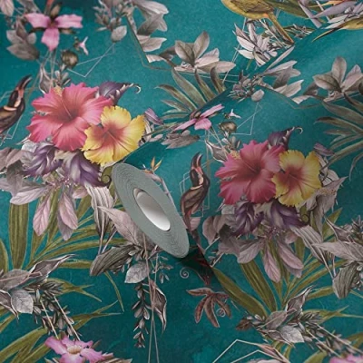 Abbildung von A.S. Création Vliestapete &quot;Dream Flowery&quot;, floral, Vogeltapete Tapete Blumenoptik