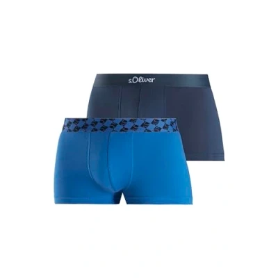 Abbildung von s.Oliver Herren Boxershorts im 2er Pack mit Logobund, Royalblau &amp; Navy