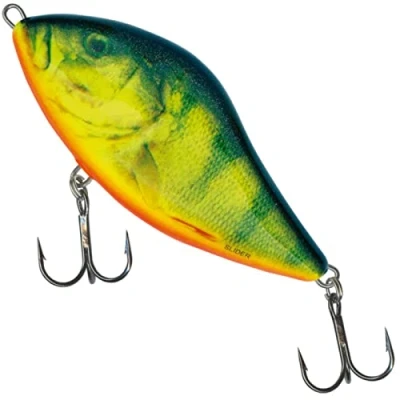 Abbildung von Salmo Slider Jerkbait Wobbler, Farben:Real Hot Perch, Länge/Gewicht/Laufverhalten/Tauchtiefe:10cm / 46g sinkend 1.0 1.0m