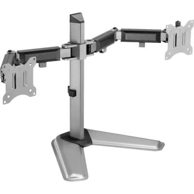 Abbildung von my wall HL56 2L Monitor Halterung, (bis 32 Zoll, Packung, 1 teilig, Vollbeweglicher Tischständer für 2 Flachbildschirme)
