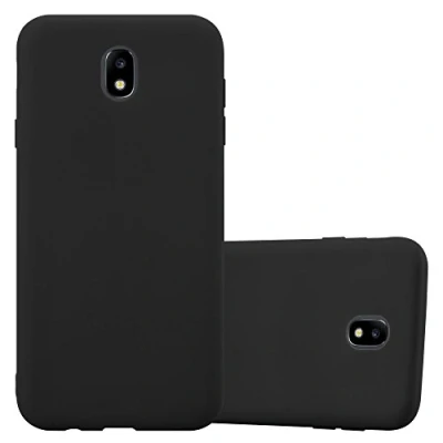 Abbildung von Cadorabo Hülle kompatibel mit Samsung Galaxy J5 2017 Schutzhülle TPU Silikon Case Candy Design Slim Kratzfest Weiche Gummi Rundumschutz für in Schwarz