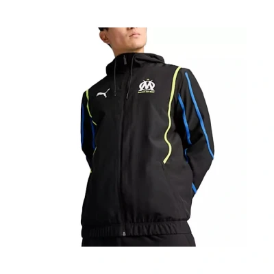 Abbildung von Puma Olympique de Marseille FASTER Gewebte Jacke Herren Black/Yellow Alert Größe: 3XL