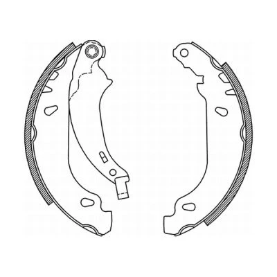 Abbildung von ABE C0P019ABE Bremsbacken Hinterachse 180 32 BENDIX PEUGEOT: 206 Schrägheck, 206+ SW