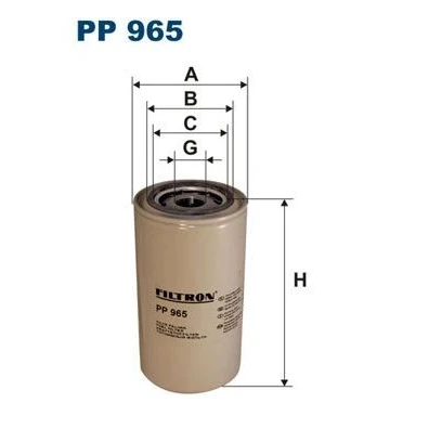 Abbildung von FILTRON PP 965 Kraftstofffilter Anschraubfilter