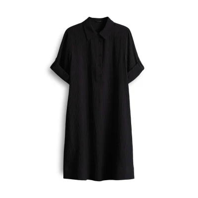 Abbildung von OPUS Relaxed FIT Alinie RIB Blusenkleid, Damen, Größe: 34, Black