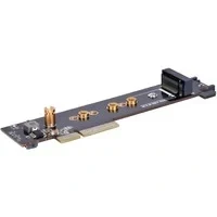 Abbildung von Silverstone SST ECM28 1 x NVMe und SATA M.2 SSD zu PCIe x4 1HE Adapterkarte