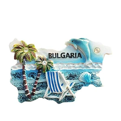Abbildung von Bulgarien 3D Karte Kühlschrankmagnet, Souvenir, Geschenk, handgefertigt, Heim und Küchendekoration, Kühlschrankmagnet Kollektion