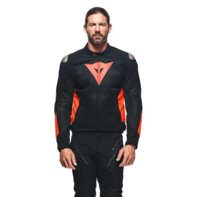 Abbildung von Dainese Energyca Air Tex Jacket Black/Fluo Red 62 Textiljacke