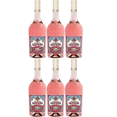 Abbildung von Les Dauphins Rosé Roséwein Wein Cuvée trocken Frankreich I Visando Paket (6 Flaschen)