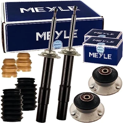 Abbildung von 2x Meyle Stoßdämpfer + Domlager Protection Kit vorne passend für 5er E60 E61