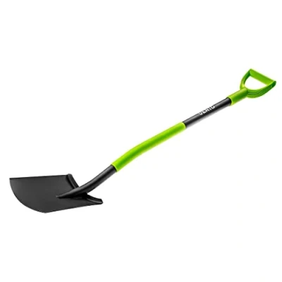 Abbildung von VERTO Spaten Schaufel Gärtnerspaten gehärteter Stahl Hochwertiger Ergonomic Mit Metallschaft Solid Garden Qualitätsstahl zum Umgraben und Ausheben Grün Schwarz
