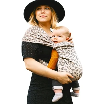 Abbildung von manduca Twist Tragetuch &gt; &lt; Light and Easy Babytrage mit Känguru Beutel für Babys &amp; Neugeborene ab Geburt, Bio Baumwolle, (AnimalPrint Leo, Regular)