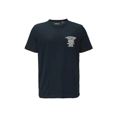 Abbildung von s.Oliver MIT Frontprint Tshirt print, Herren, Größe: Medium, Navy