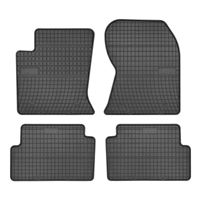 Abbildung von FROGUM 0310 Fußmattensatz Gummi vorne und hinten 4 schwarz Maßgefertigt FORD: Focus Mk1 Schrägheck, Limousine, Kombi