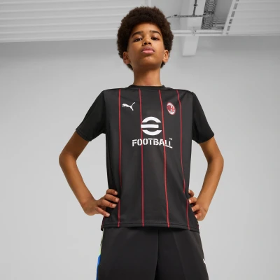 Abbildung von Puma AC Milan FußballTrikot für Kinder, Größe: 176, Black for all time red