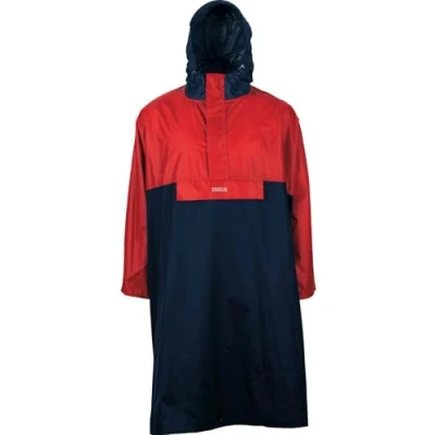 Abbildung von PRO X elements Regenponcho DAVOS I Regencape mit verschweißten Nähten, Kapuze &amp; Brusttasche Wasserdichter Regenmantel hochknöpfbarem Vorderteil