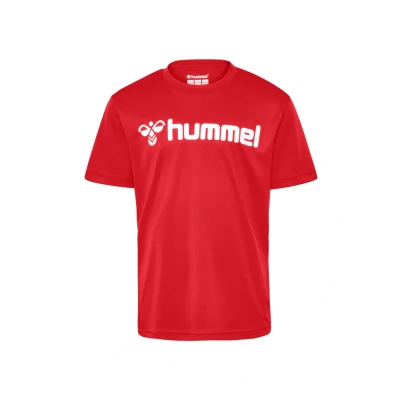 Abbildung von hummel Unisex Kinder Hmllogo Jersey S/S Kids T Shirt, True Red, 116 EU