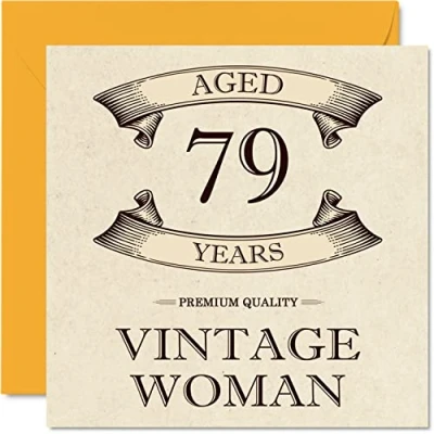 Abbildung von Stuff4 Geburtstagskarte zum 79. Geburtstag für Frauen Alter 79 Jahre lustige Mama Schwester Frau Oma Tante, 145 mm x Damen Grußkarten,