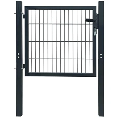 Abbildung von vidaXL Gartentor 2D Zauntor (Einzeltor) Anthrazitgrau 106x130 cm