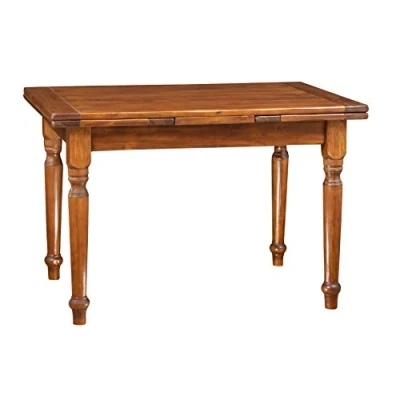 Abbildung von Biscottini Esstisch ausziehbar Made in Italy 120x80 cm Holz massiv Küchentisch