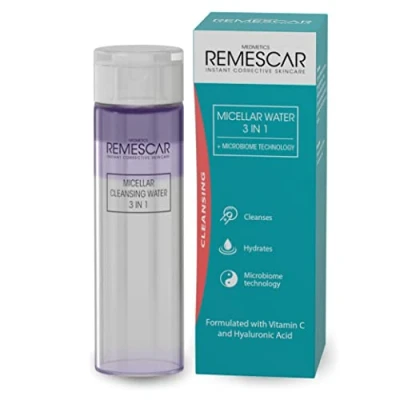 Abbildung von Remescar Mizellenwasser 200ml 3 in 1 Reinigungswasser Make up Entferner und Gesichtsreinigung Formel mit Vitamin C Hyaluronsäure