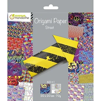 Abbildung von Avenue Mandarine Kraftpapier Faltpapier Sortiment Street Art, 60 Bögen