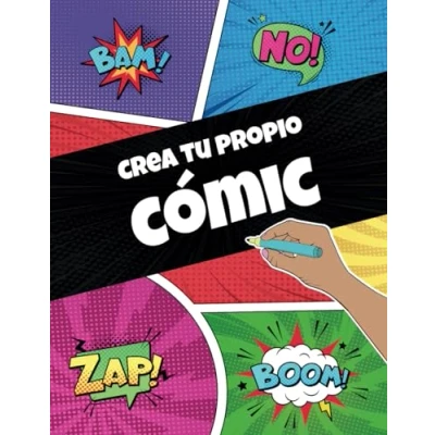 Abbildung von Crea tu propio cómic: Guia en COLOR para aprender paso a crear primer comic Originales plantillas de cómics blanco Idea regalo niña y niño