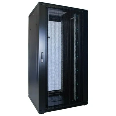 Abbildung von DSIT 32HE 19 Zoll Serverschrank mit perforierter Fronttür (BxTxH) 800 x 1600mm Schwarz Traglast kg