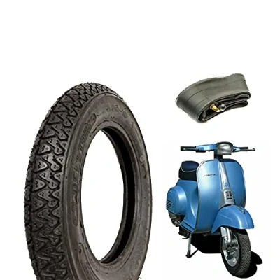 Abbildung von Deestone Reifen 3.00 10 42J + Kamera Abdeckung, Design Michelin, kompatibel mit Vespa 50 Special PK