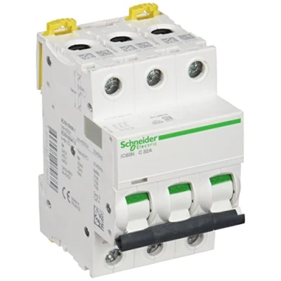 Abbildung von Schneider Electric A9F74332 IC60N Trennschalter, Acti9, 3P, 32A, Krümmung C, 50/60 Hz, Weiß