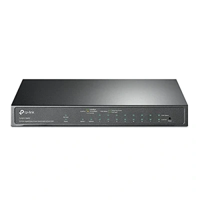 Abbildung von TP Link TL SG1210MPE Gigabit 10 Port Managed PoE Switch (8 PoE+ Ports, 1* SFP Port, 123 W, IEEE 802.3af/at, Plug and Play, QoS, IGMP,lüfterlos) Schwarz