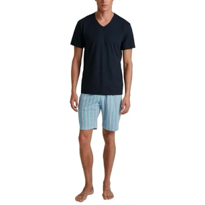 Abbildung von Calida Nachtwäsche Set, Herren, Größe: Large, Dolphin blue