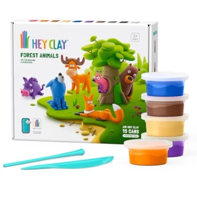 Abbildung von Hey Clay Set Waldtiere + Zubehör 15 Dosen HCL 15022CEE15