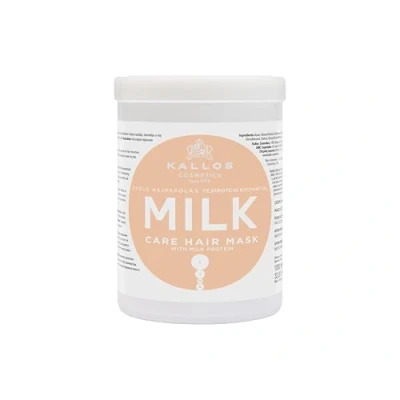 Abbildung von KALLOS Milchhaarmaske mit Milchprotein für trockenes und geschädigtes Haar 1000ml