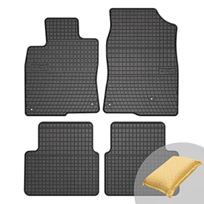 Abbildung von FROGUM EL Toro Gummimatten Ganzjähriges Set von Autofussmatte Auto Fußmatten für Honda Civic X ab 2017 Beständiges Gummi Material 1,5cm Schutzkante