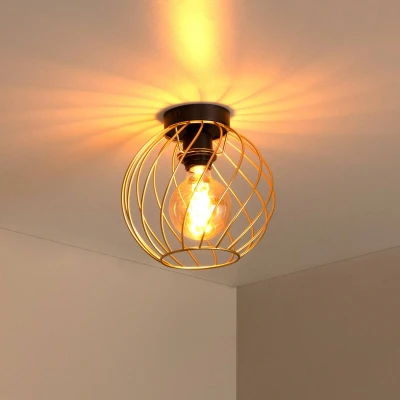 Abbildung von click licht Deckenleuchte Danza in Gold matt und Schwarz E27 250mm, keine Angabe, Leuchtmittel enthalten: Nein, warmweiss, Deckenlampe, Deckenbeleuchtung, Deckenlicht