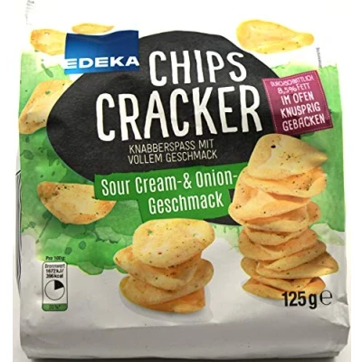 Abbildung von Edeka Chips Cracker Sour Cream &amp; Onion Geschmack, 6er Pack (6 x 125g)