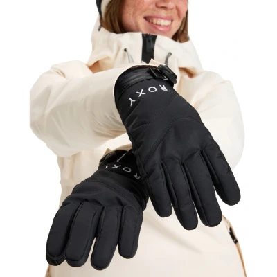 Abbildung von Roxy Fingerhandschuh, Damen, Größe: Large, Black